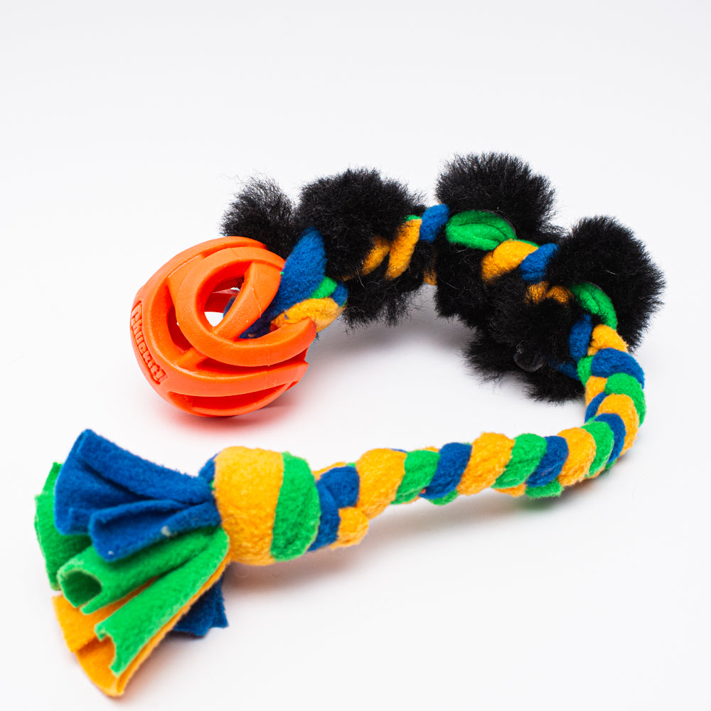Triple Twist Sheepskin and Ball Tug
