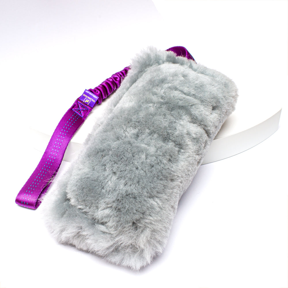 Wild-Tug Long Sheepskin Tug Toy with Drag Line Bungee