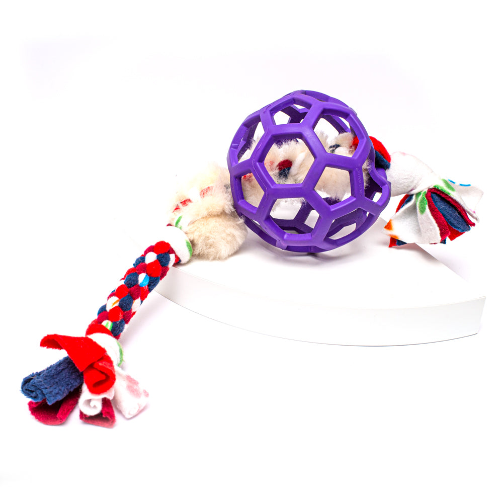 Zoom and Play Sheepskin Tug Ball
