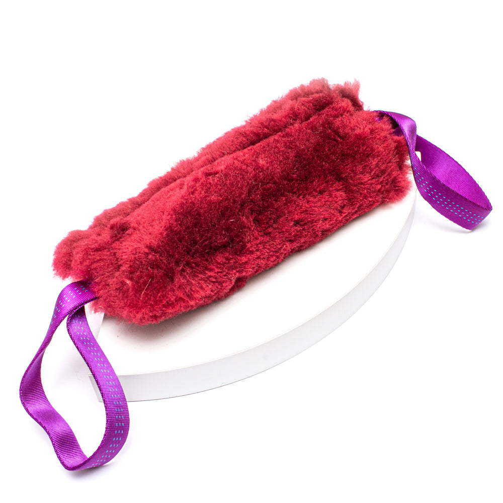 Wild-Tug Long Double Handle Sheepskin Tug Toy
