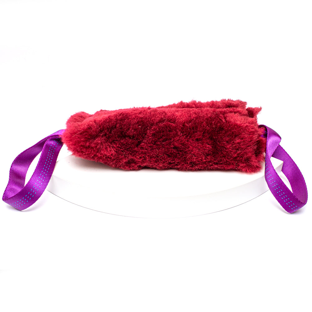 Wild-Tug Long Double Handle Sheepskin Tug Toy