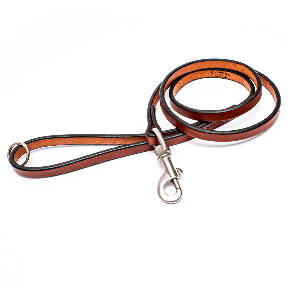 1/2" Cappuccino 4ft Leather Leash