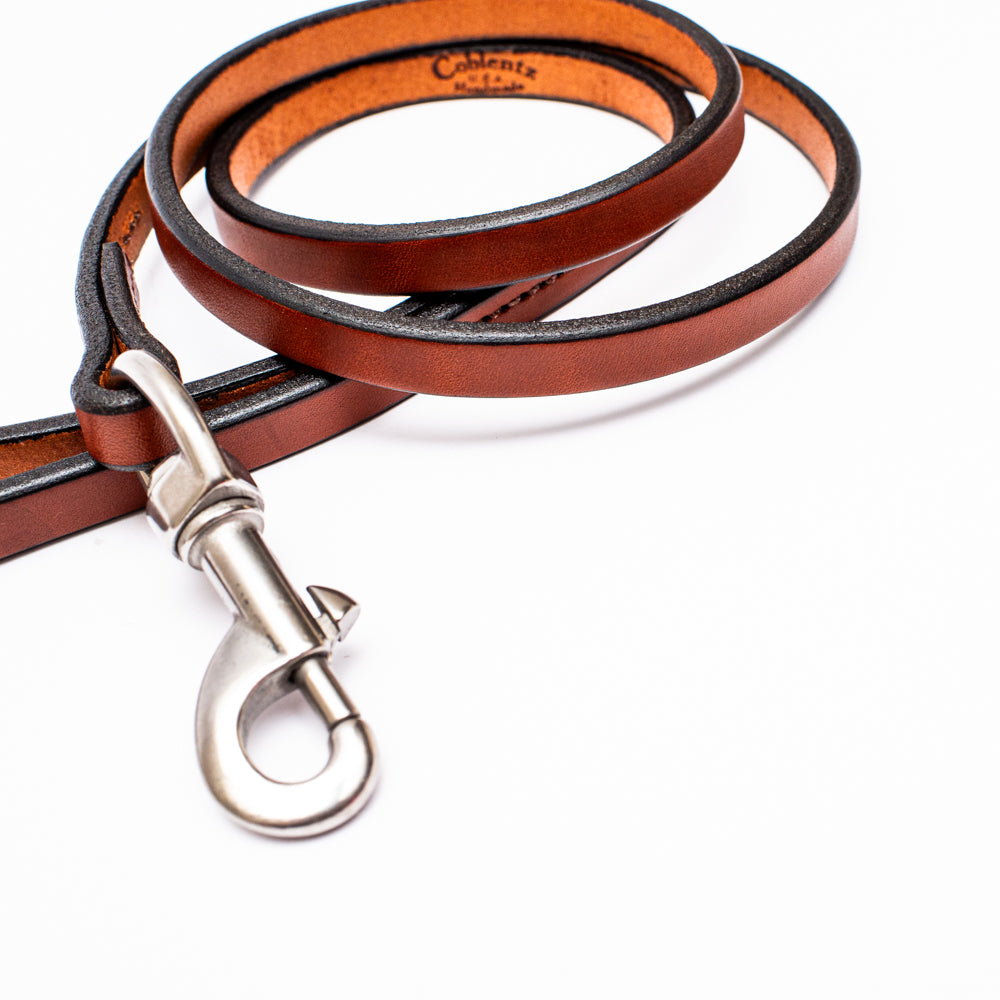 1/2" Cappuccino 4ft Leather Leash