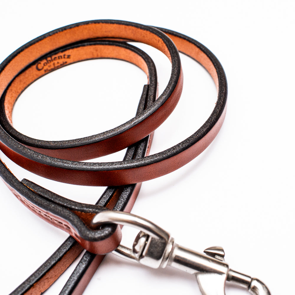 1/2" Cappuccino 4ft Leather Leash