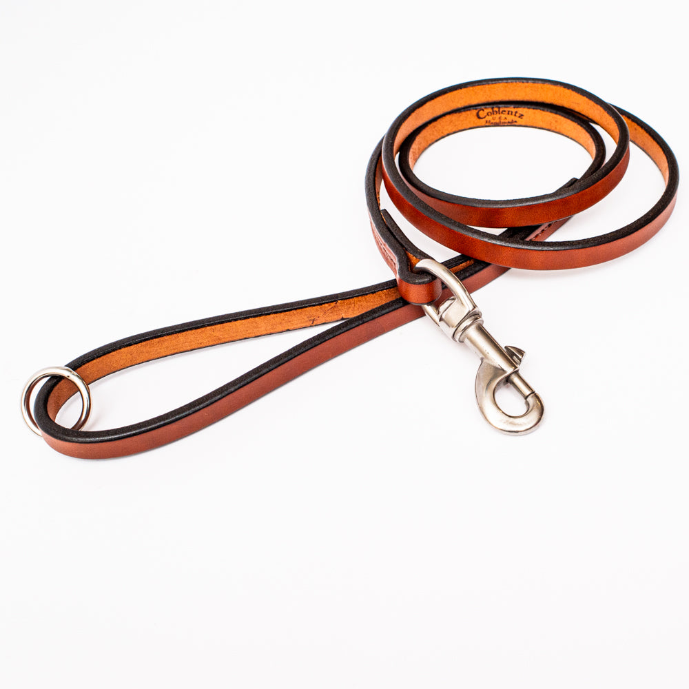 1/2" Cappuccino 4ft Leather Leash