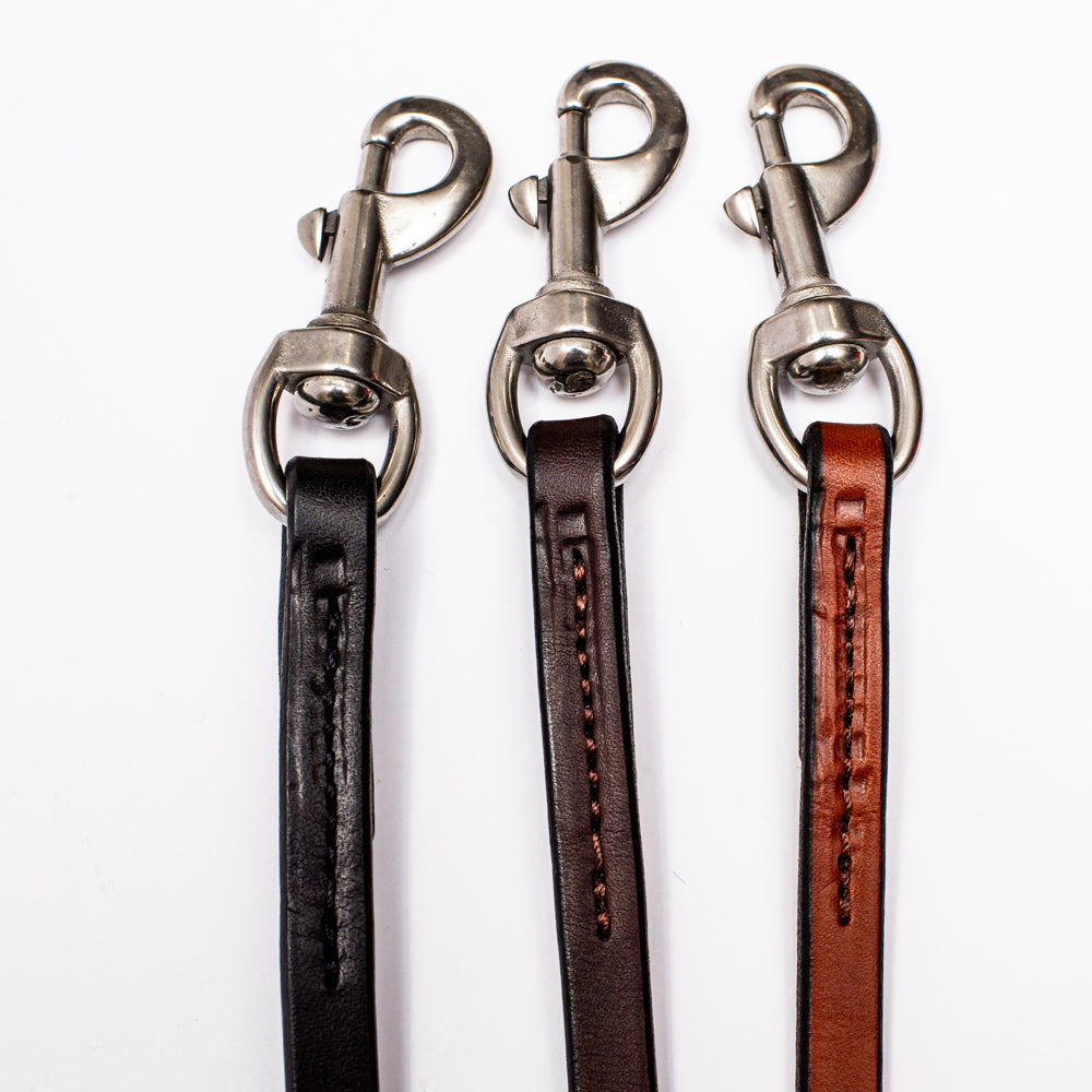 1/2" Dark Chocolate 4ft Leather Leash