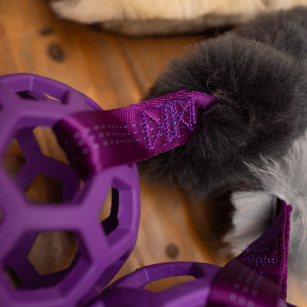 Wild-Tug Sheepskin Bungee and Holee Ball Tug Toy