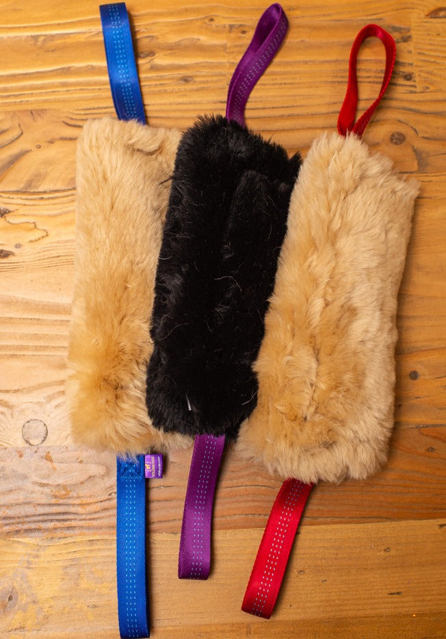 Real sheepskin dog store toy