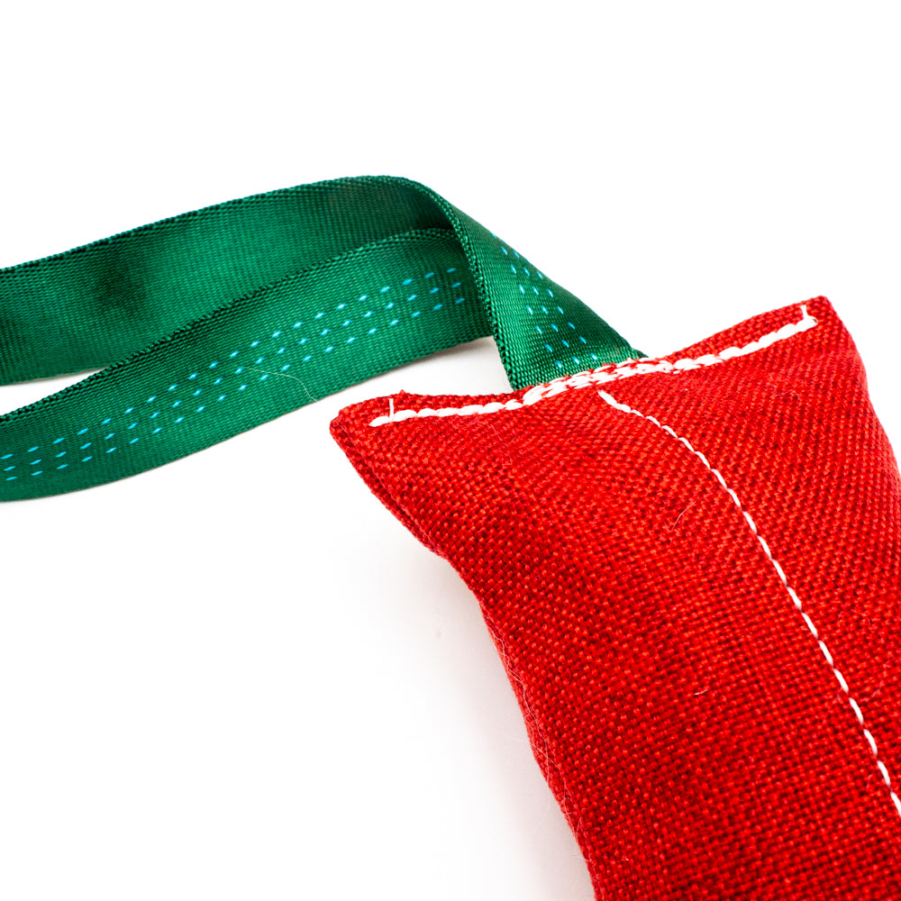 Wild-Tug Christmas Canvas Santa Sack Tug Toy with Squeakers