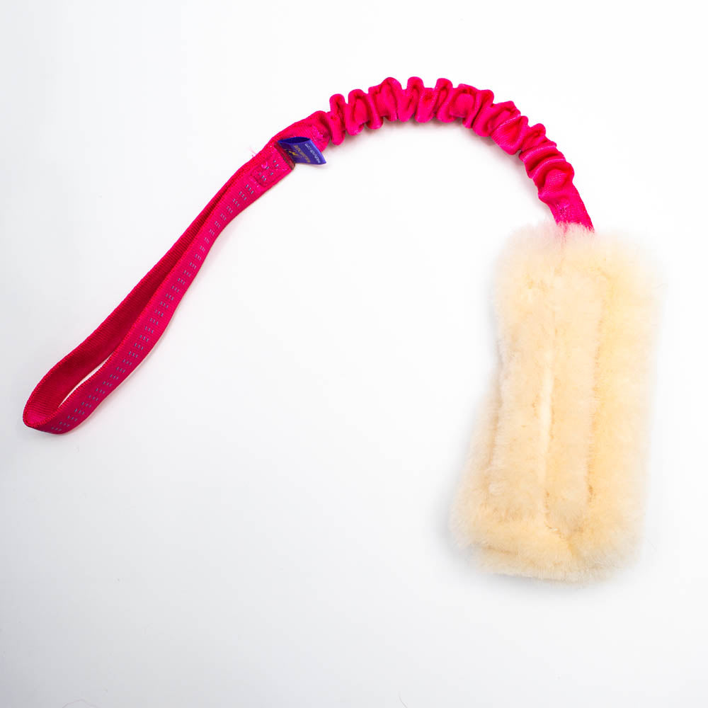 Wild-Tug Sheepskin Bungee Tug Toy
