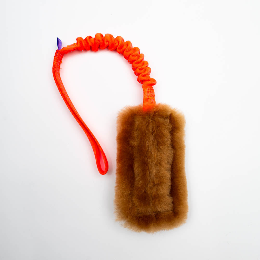 Wild-Tug Sheepskin Bungee Tug Toy