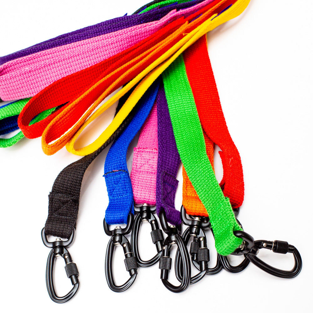 Cotton Webbing Leash 6ft (180cm/1.8m) with Locking Carabiner