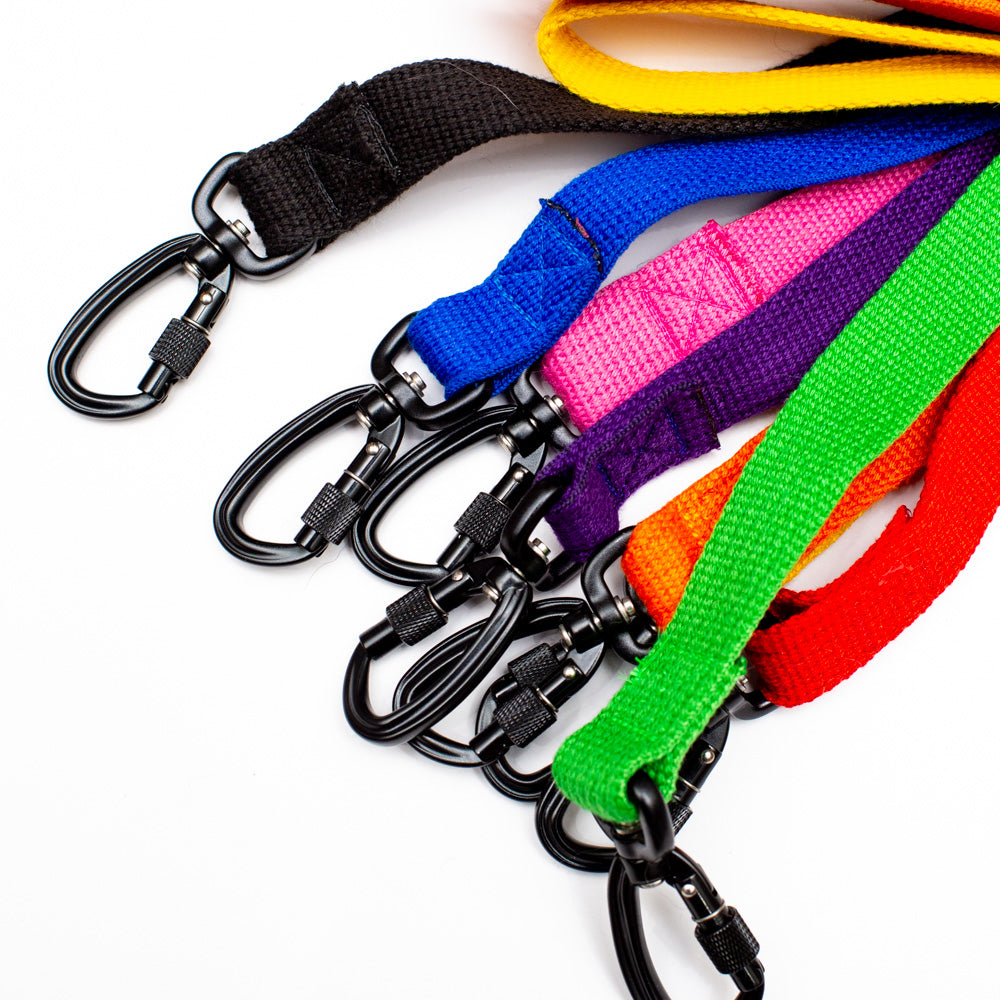 Cotton Webbing Leash 6ft (180cm/1.8m) with Locking Carabiner
