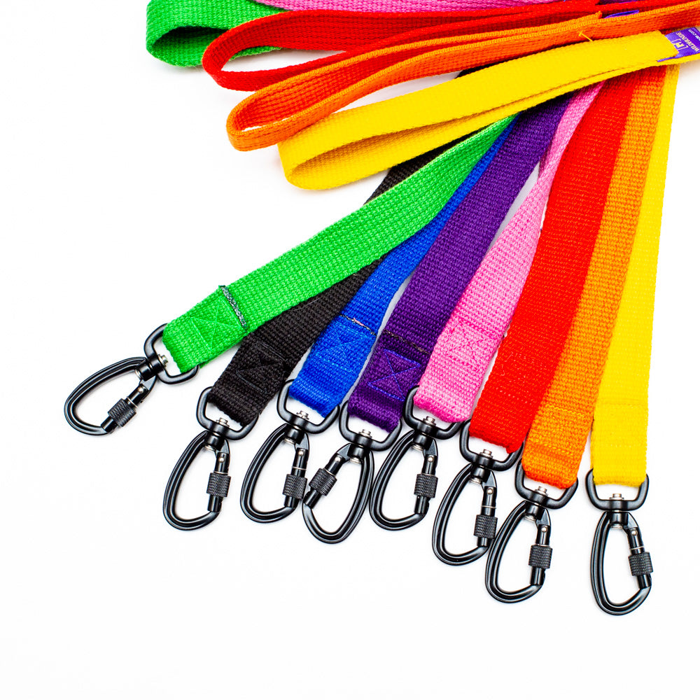 Cotton Webbing Leash 6ft (180cm/1.8m) with Locking Carabiner