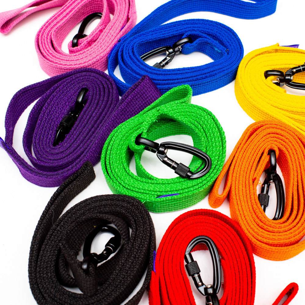 Cotton Webbing Leash 6ft (180cm/1.8m) with Locking Carabiner