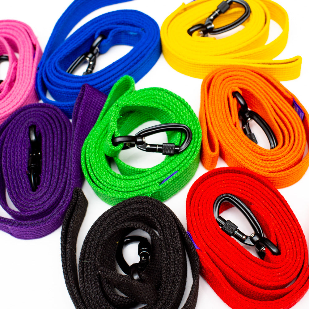 Cotton Webbing Leash 6ft (180cm/1.8m) with Locking Carabiner