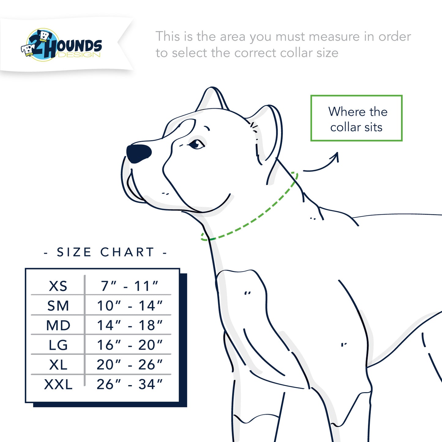 2 Hounds 2 Inch Wide Fabric Martingale Collar