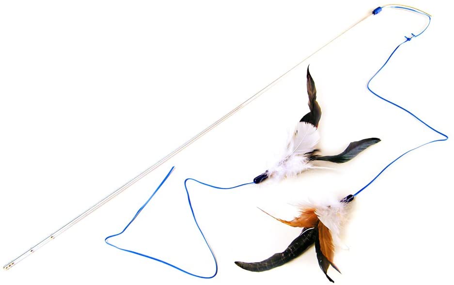 The PURRfect Feather Cat Flirt Pole Toy