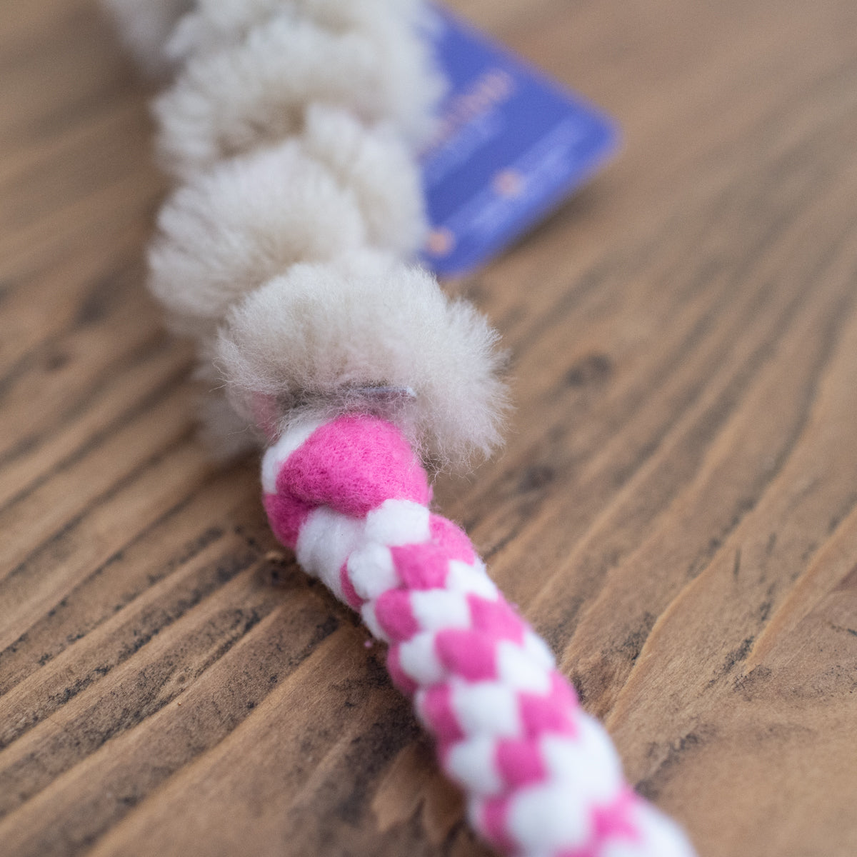 Zoom and Play Sheepskin Tug Ball