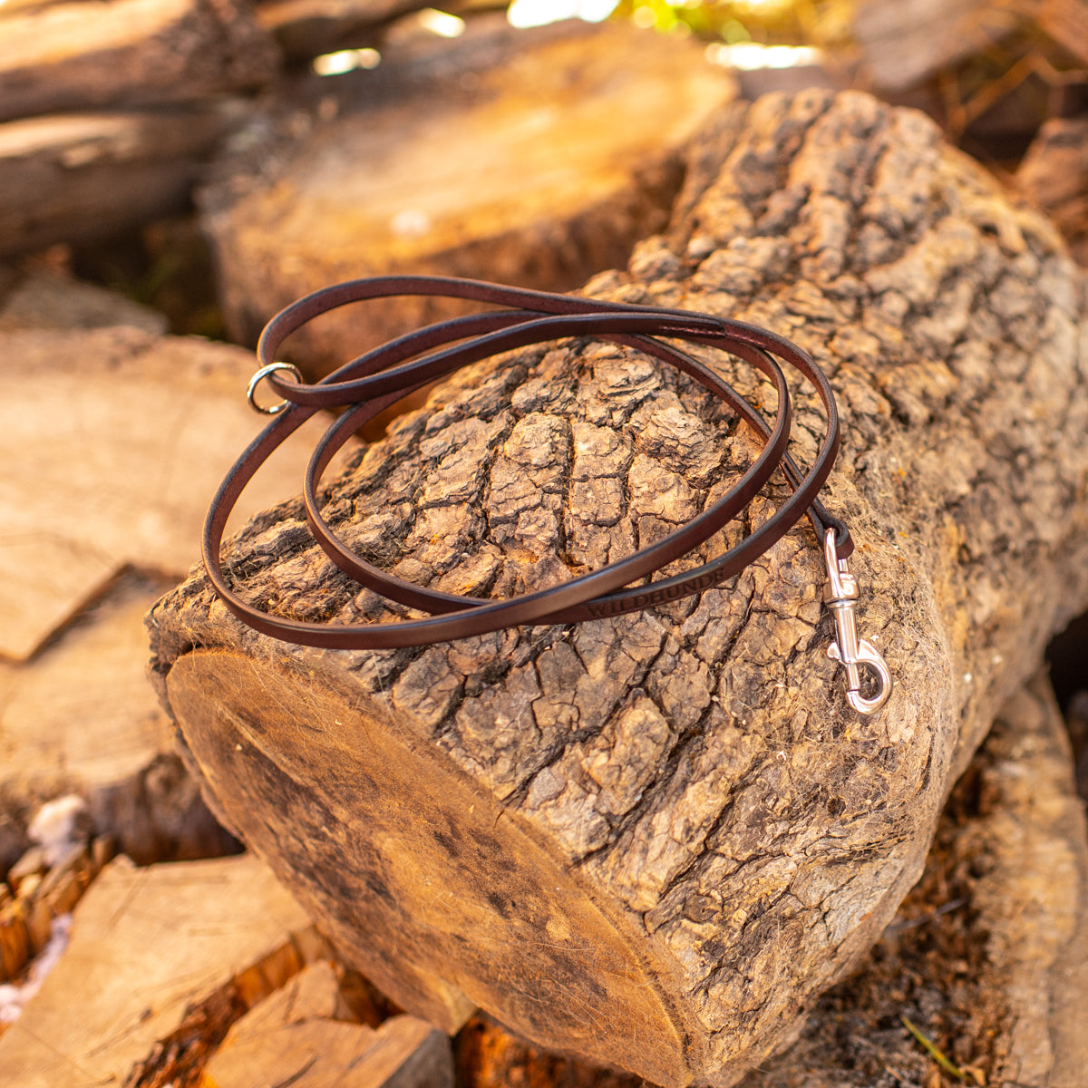 1/2" Dark Chocolate 4ft Leather Leash