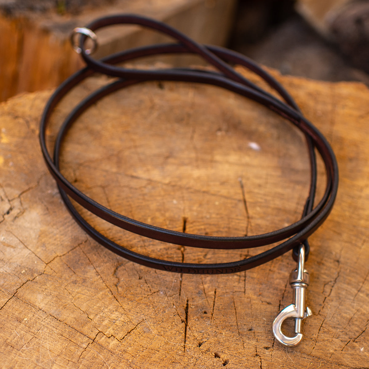 1/2" Ebony Black 6ft Leather Leash