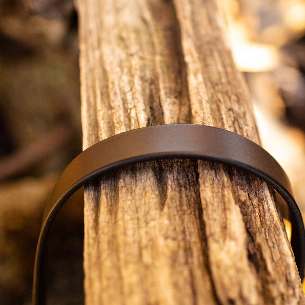 1" Ebony Black 6ft Leather Leash