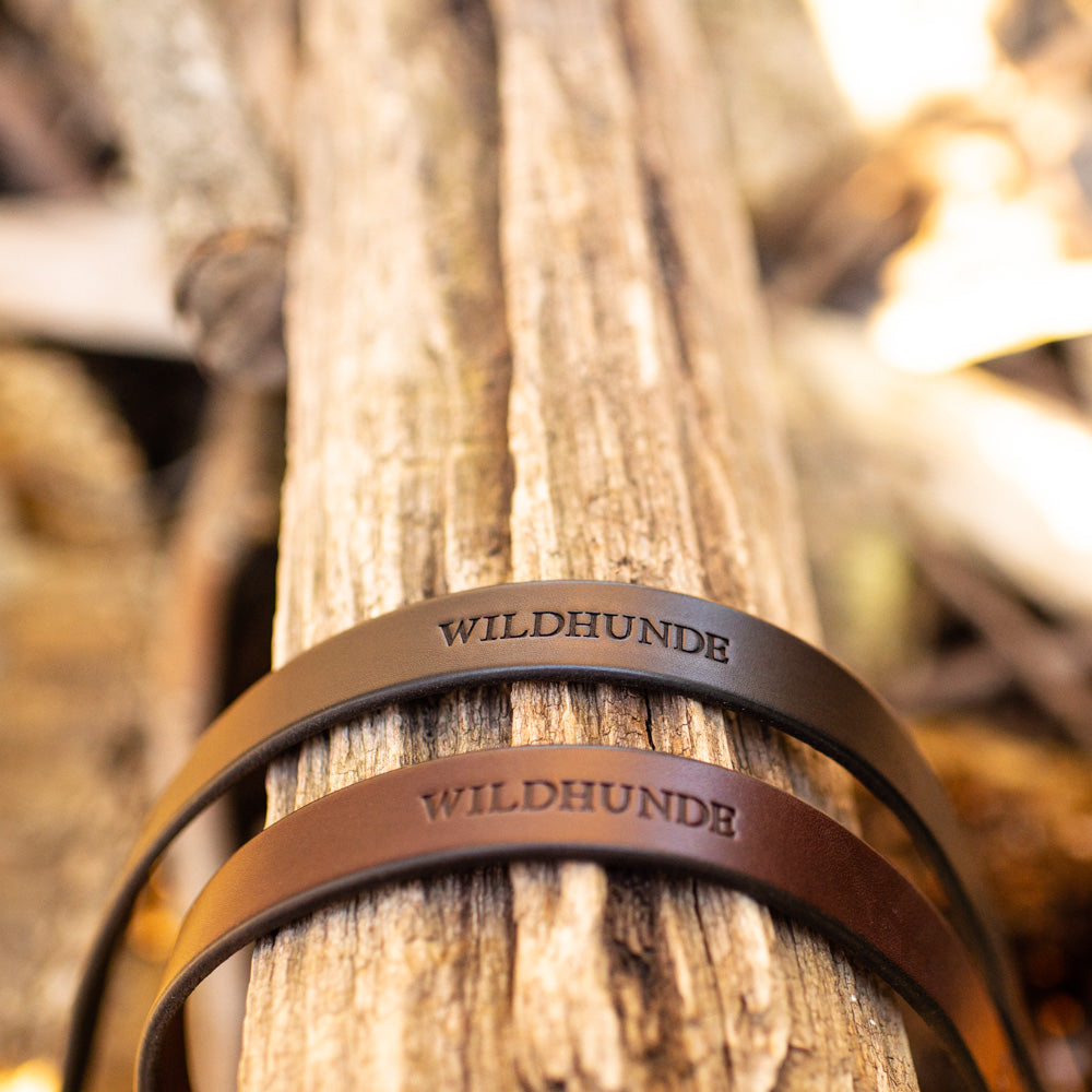 1" Dark Chocolate 4ft Leather Leash