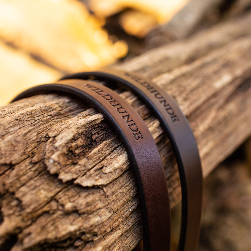 1" Dark Chocolate 4ft Leather Leash