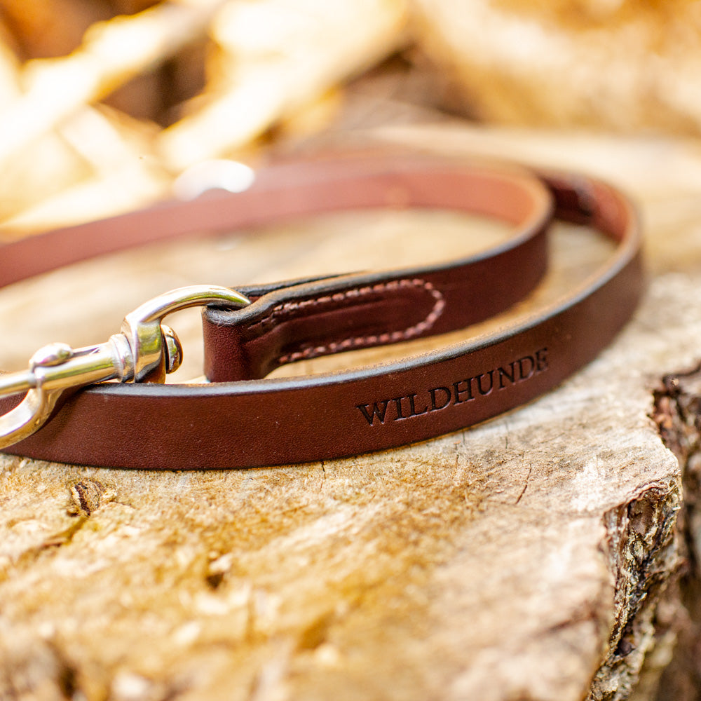 1" Dark Chocolate 4ft Leather Leash