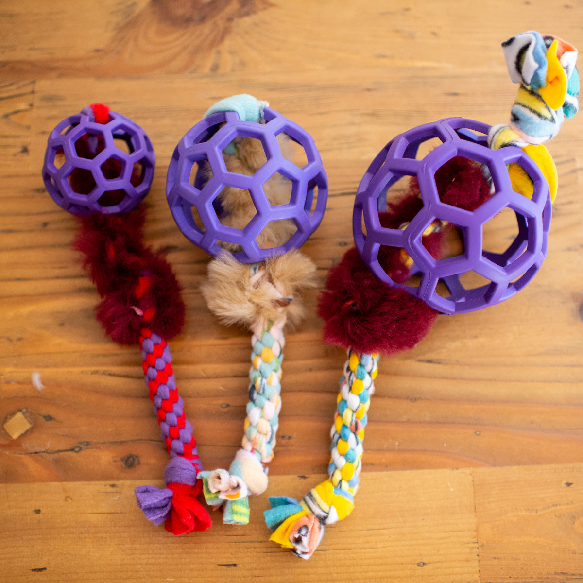 Zoom and Play Sheepskin Tug Ball