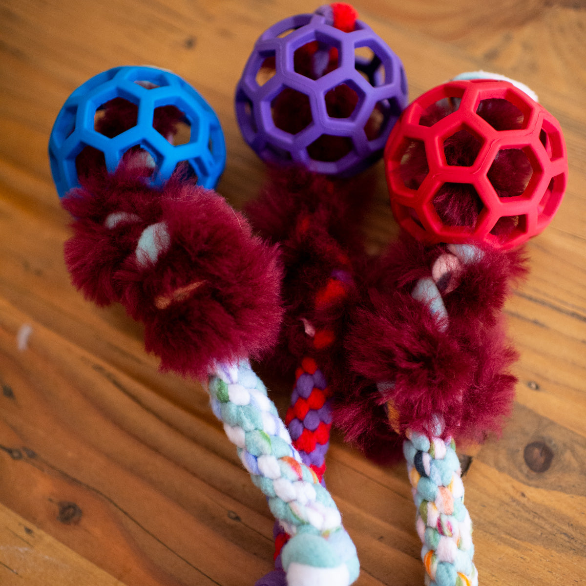 Zoom and Play Sheepskin Tug Ball