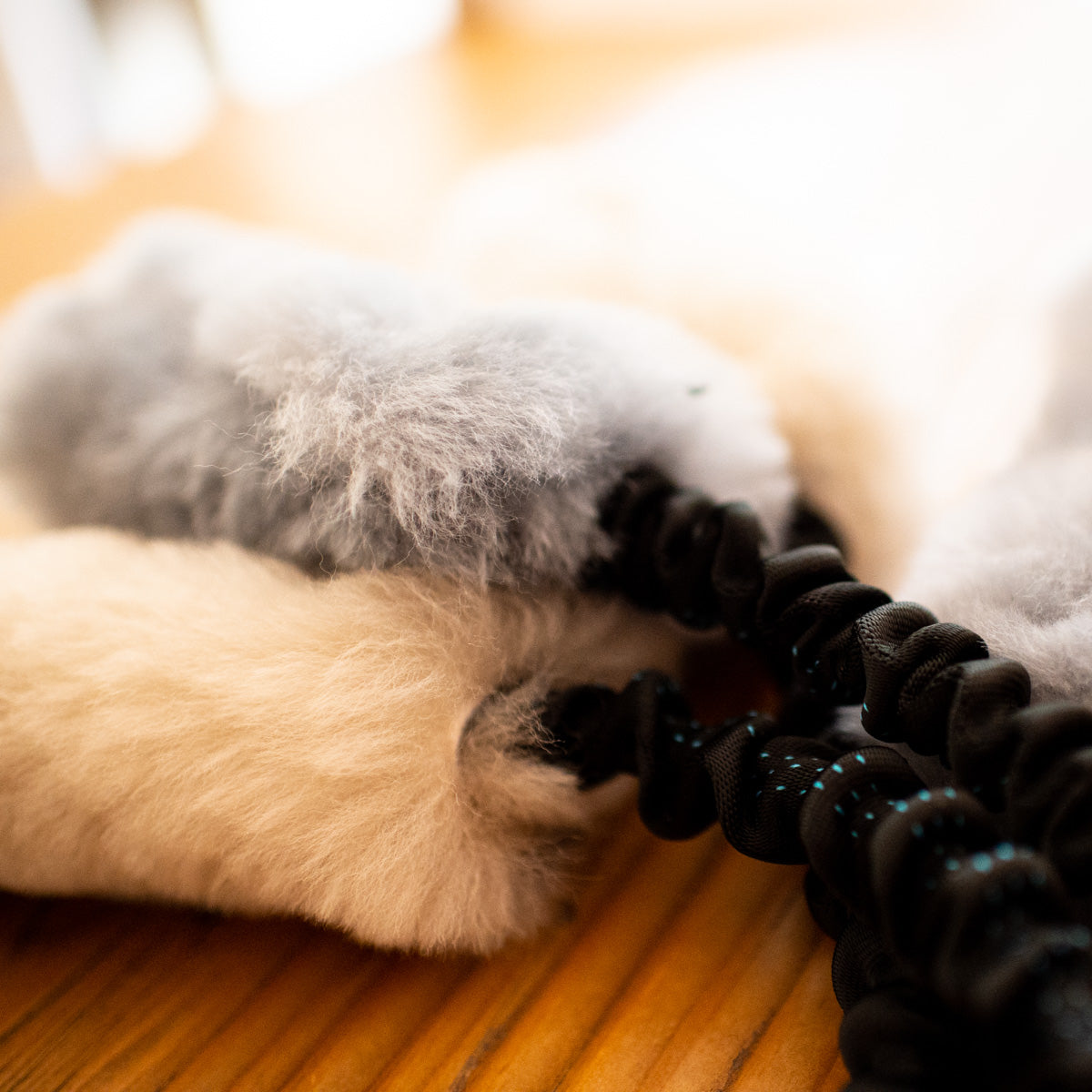 Wild-Tug Sheepskin Bungee Tug Toy