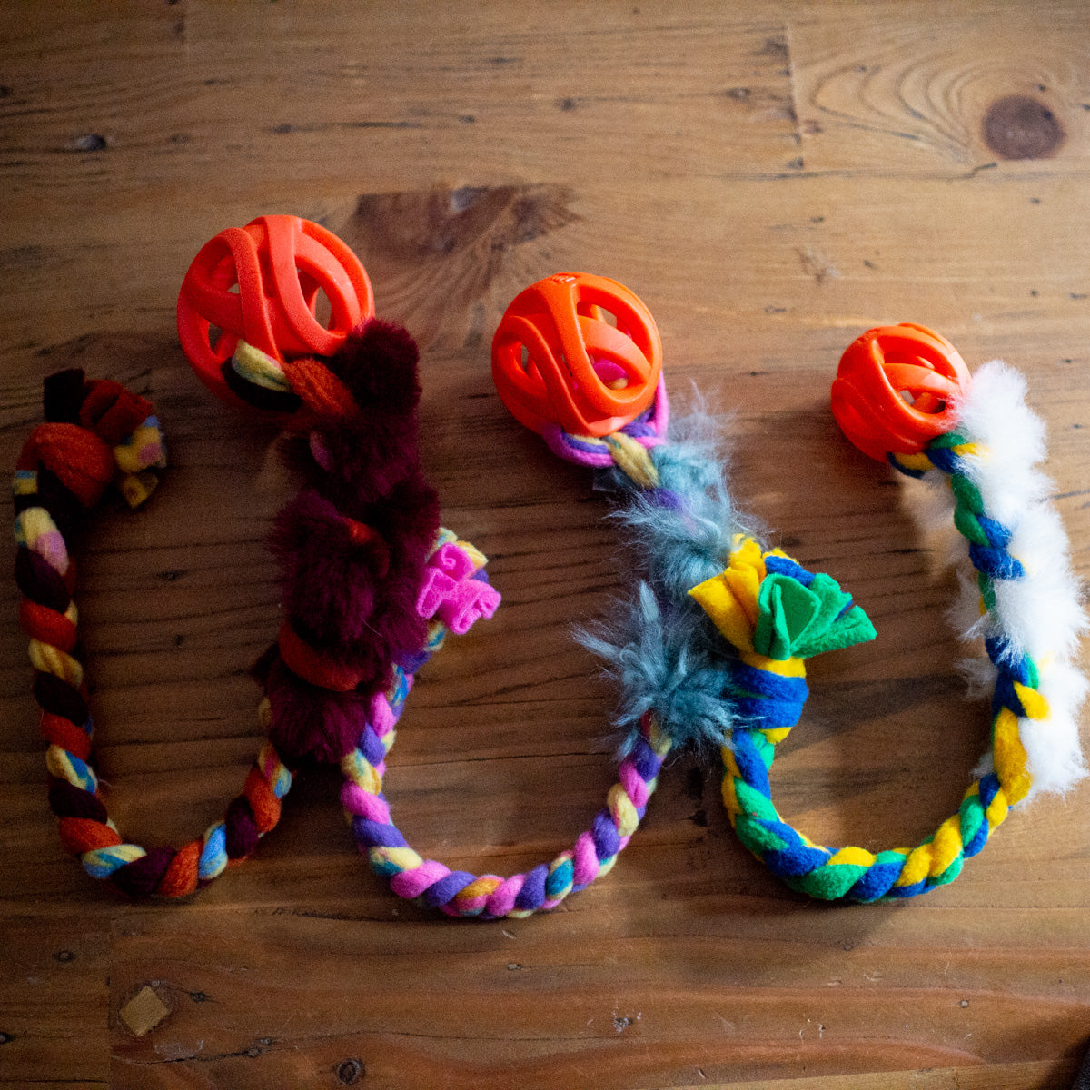 Triple Twist Sheepskin and Ball Tug