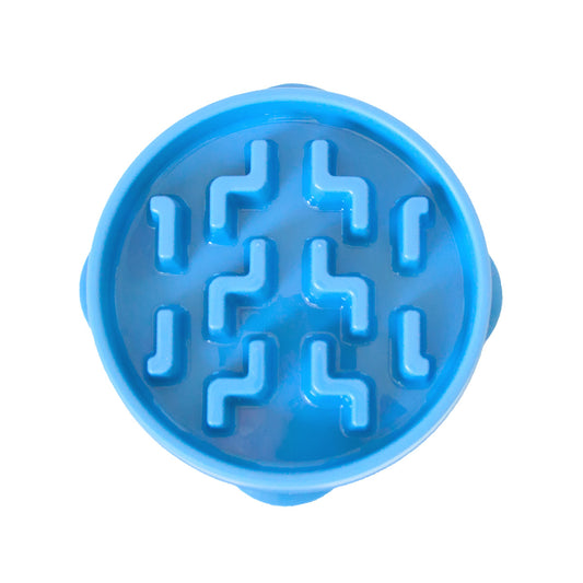 Outward Hound Fun Feeder Slo-Bowl Mini - Blue Notches