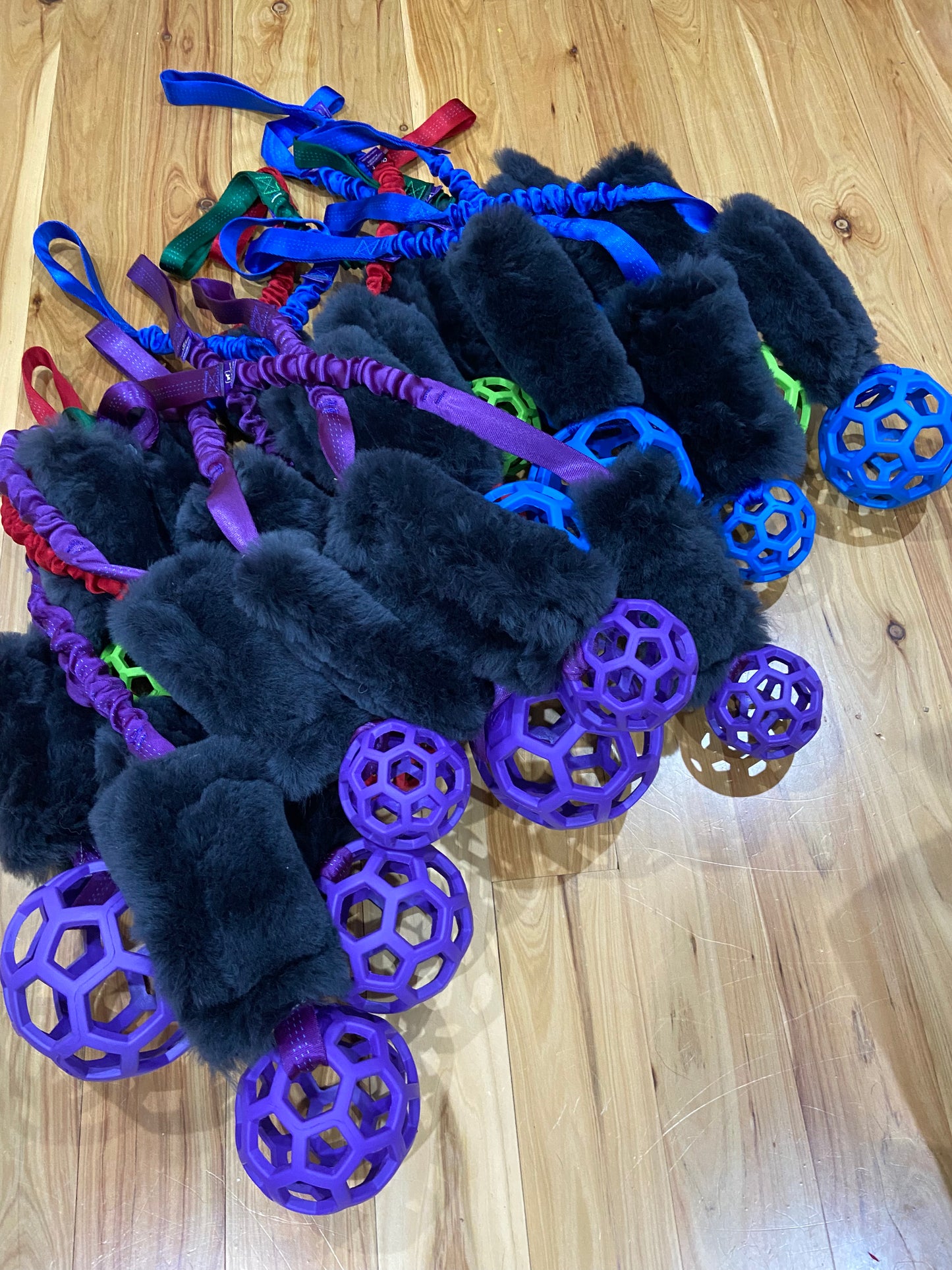 Wild-Tug Sheepskin Bungee and Holee Ball Tug Toy