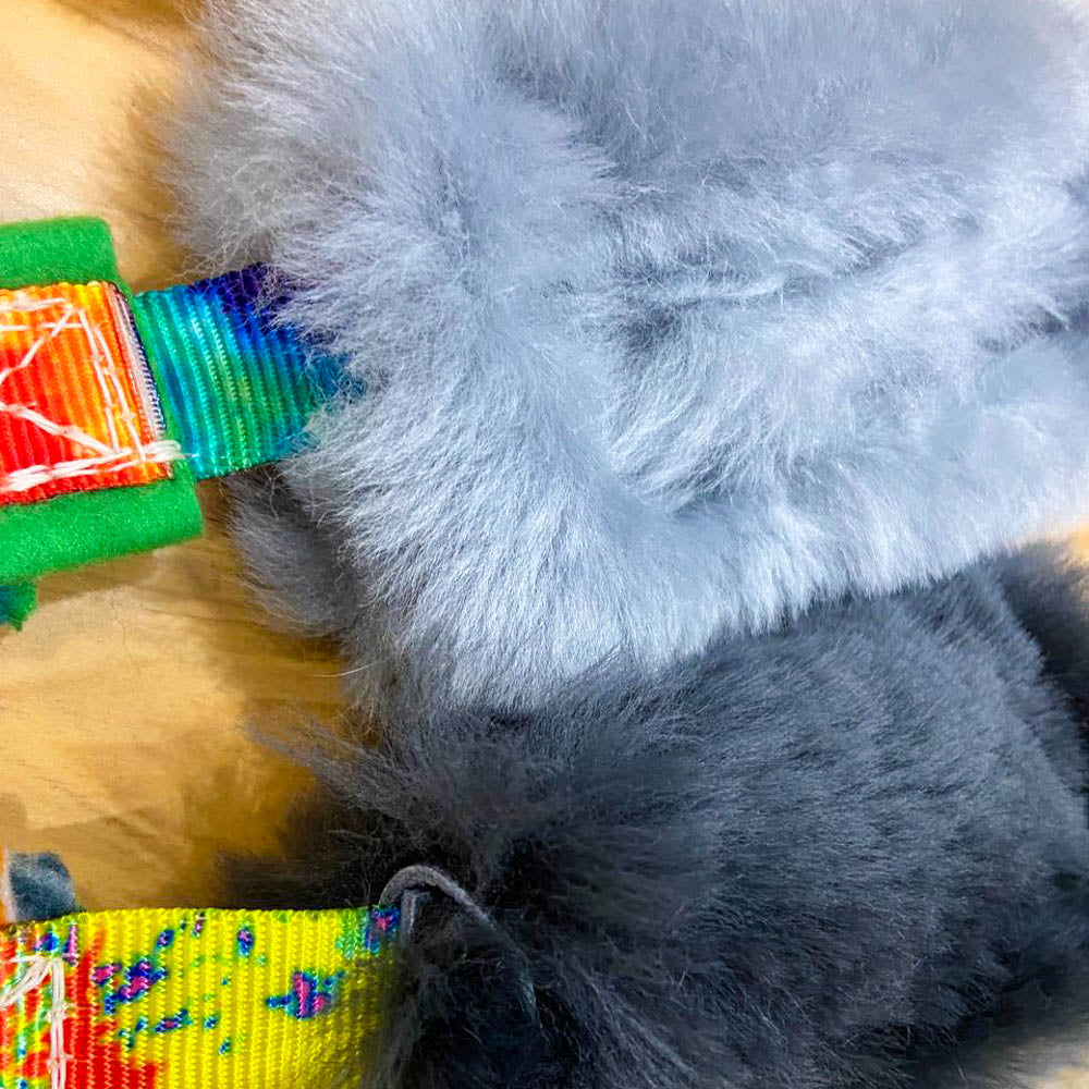 Wild-Tug Sheepskin Tug Toy with Padded Handle