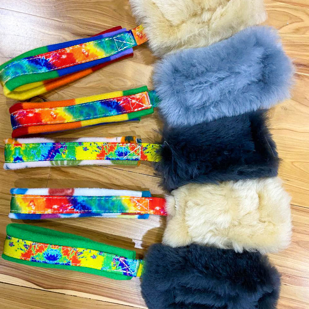 Wild-Tug Sheepskin Tug Toy with Padded Handle