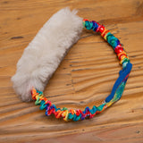 Wild-Tug Sheepskin Ring Tug Toy with Bungee Padded Handle