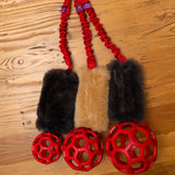 Wild-Tug Sheepskin Bungee and Holee Ball Tug Toy