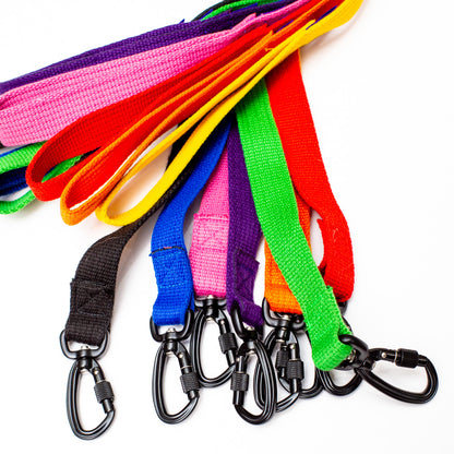 Cotton Webbing Leash 6ft (180cm/1.8m) with Locking Carabiner