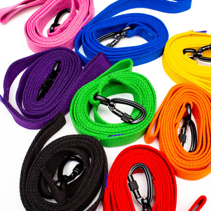 Cotton Webbing Leash 6ft (180cm/1.8m) with Locking Carabiner