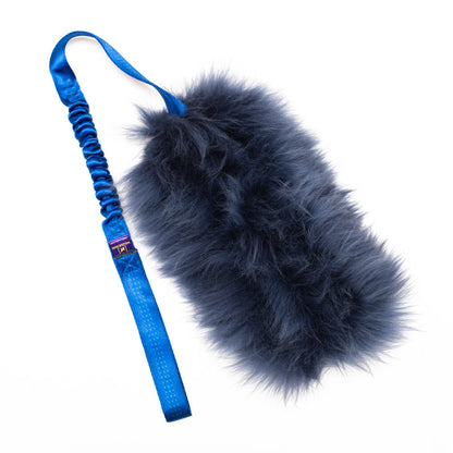 Wild-Tug Long Ultra Fluff Sheepskin Tug Toy with Drag Line Bungee