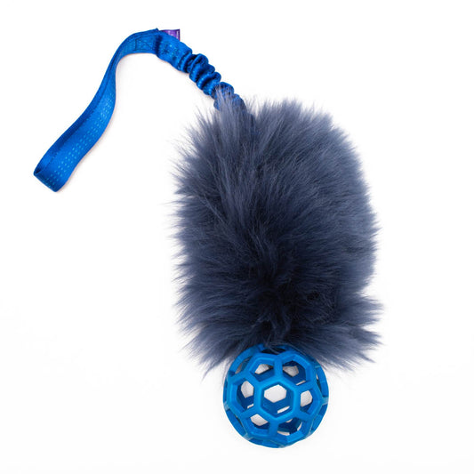 Wild-Tug Sheepskin Bungee and Holee Ball Tug Toy