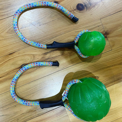 Starmark Chew Ball with Wildhunde Rope Handle