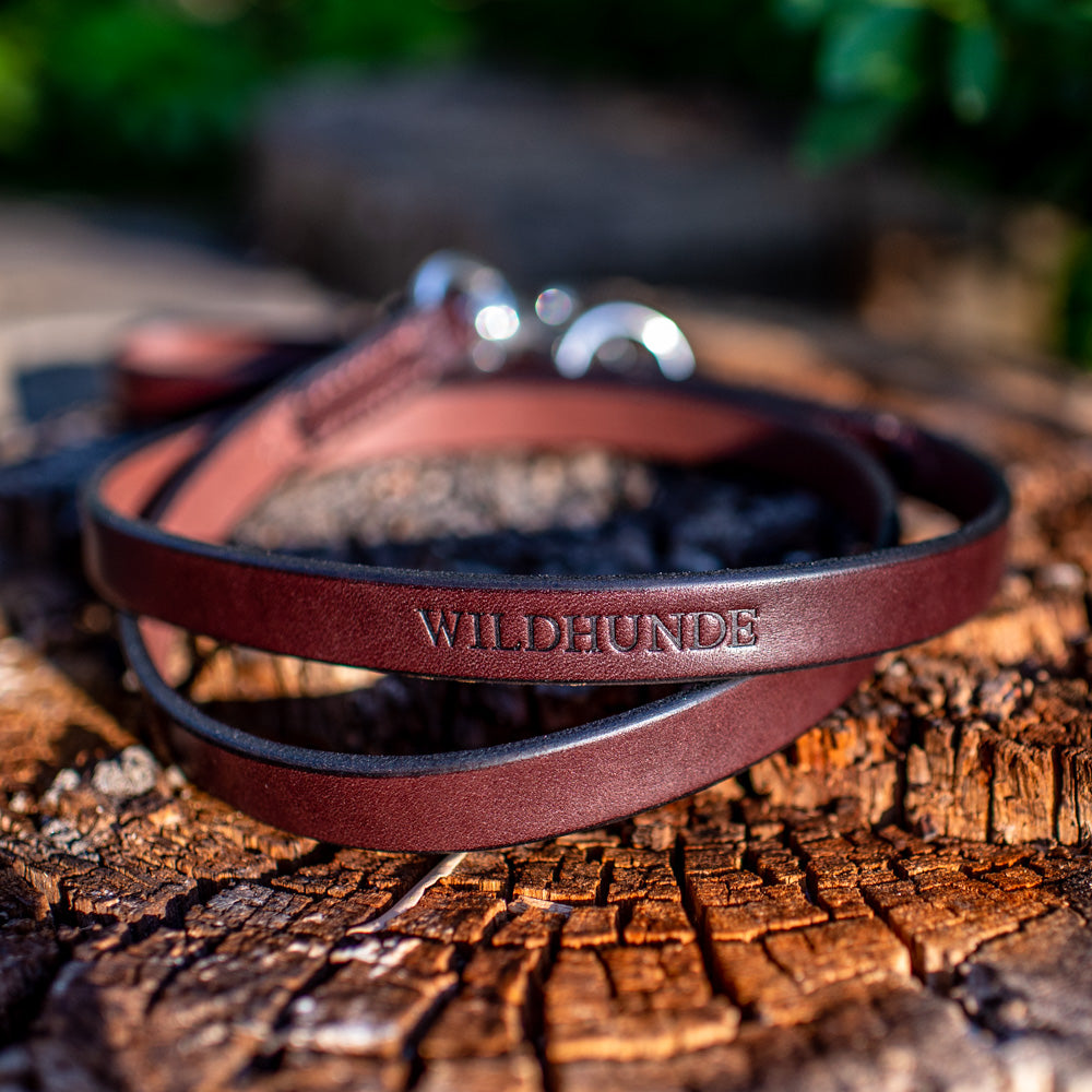 3/4" Dark Chocolate 6ft Leather Leash