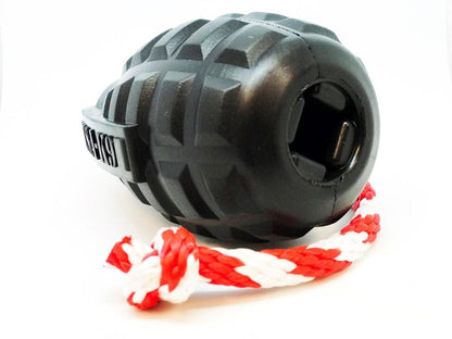 SodaPup Ultra Durable Magnum Rubber Grenade with Rope